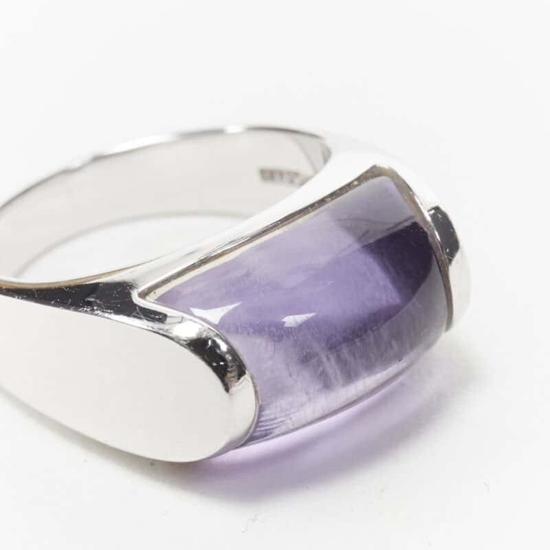 Bvlgari Amethyst Stone Ring Silver Silver Good condition - Back View