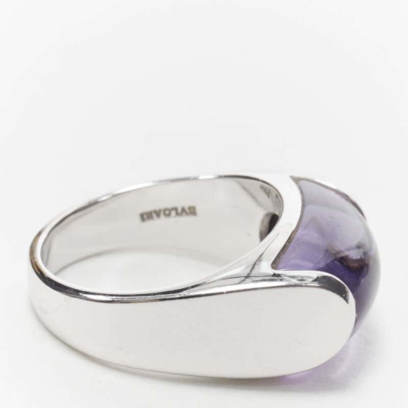 Bvlgari Amethyst Stone Ring Silver Silver Good condition - Inside View