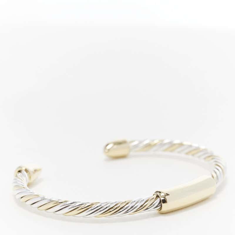 Bvlgari White Yellow Twist Bracelet Gold Good condition - Back View