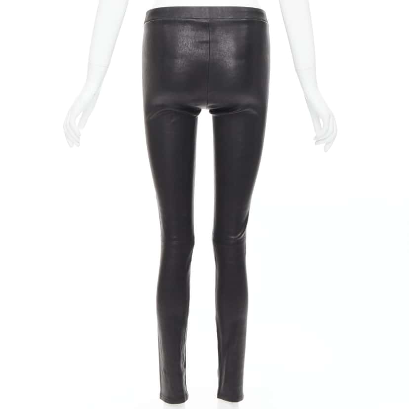 J Brand Pinstripe Crop Pants Black Leather Good condition - Box View