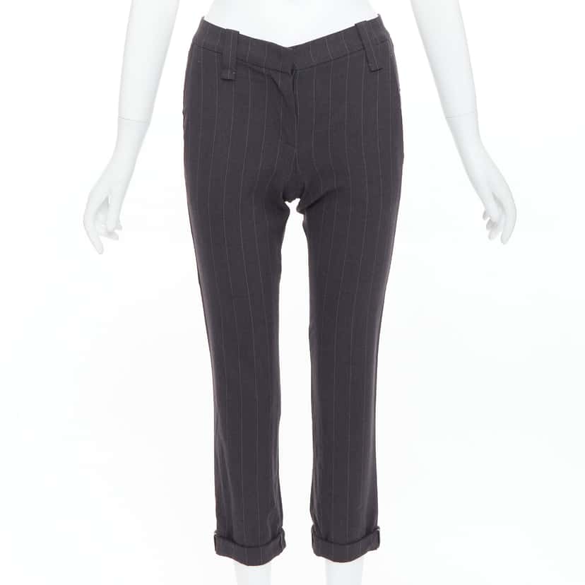 Brunello Cucinelli Twill Tapered Pants Grey Wool Very good condition - Front View