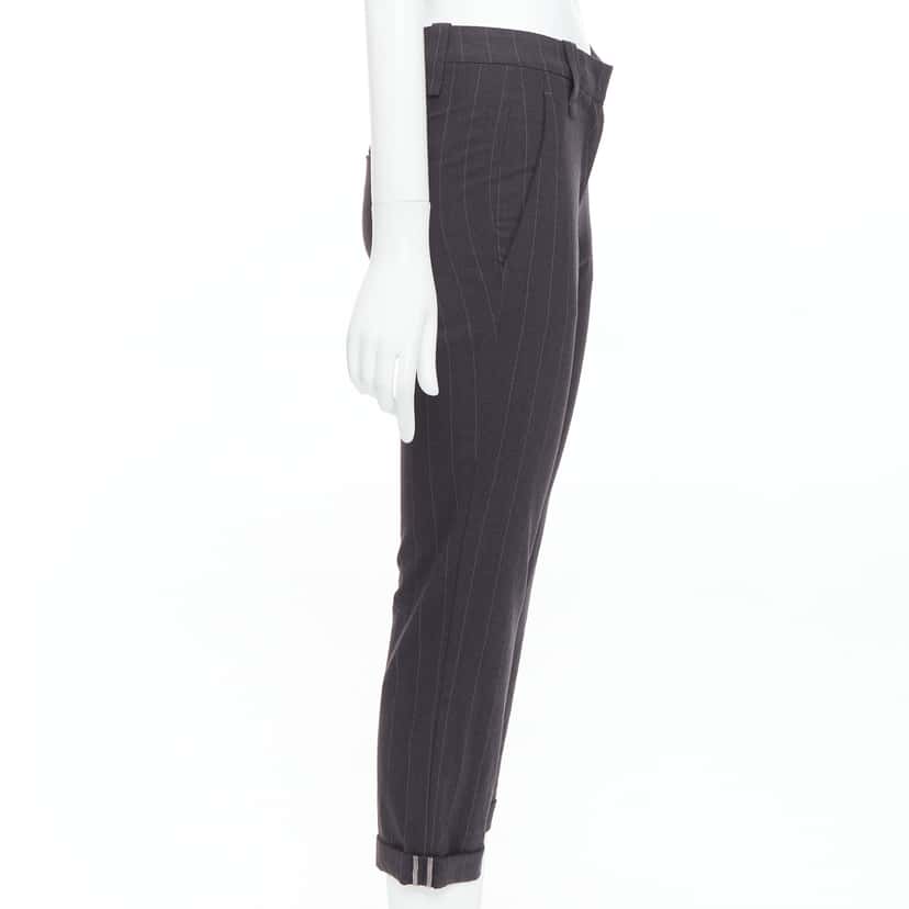 Brunello Cucinelli Twill Tapered Pants Grey Wool Very good condition - Model View