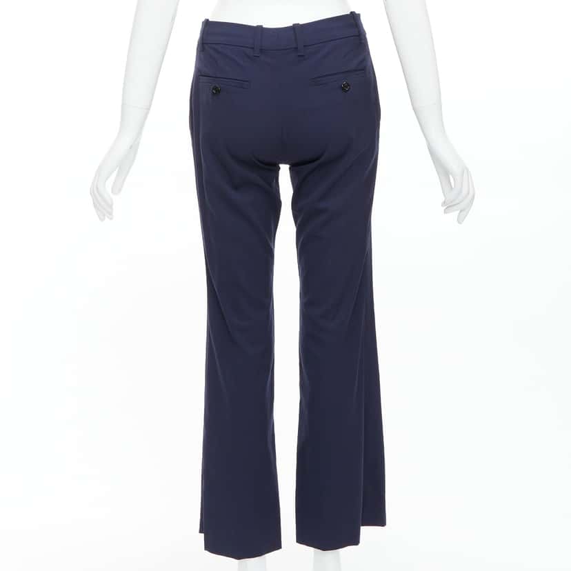 Gucci Bee Flared Pants Navy Wool Very good condition - Box View