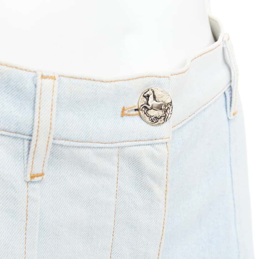 Chanel Denim Button Shorts Blue Fair condition - Back View