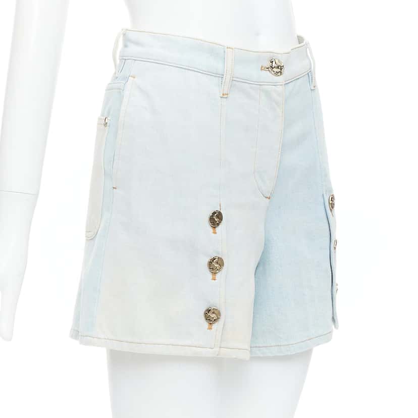 Chanel Denim Button Shorts Blue Fair condition - Inside View