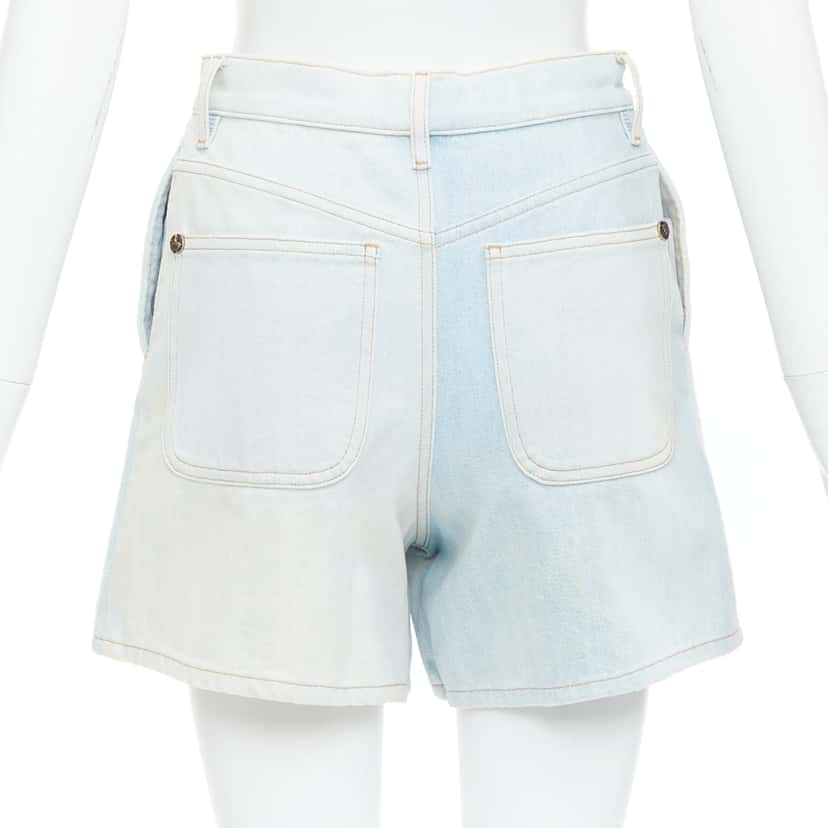 Chanel Denim Button Shorts Blue Fair condition - Box View