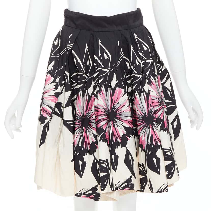 Gucci Abstract Bubble Skirt Beige Silk Good condition - Front View