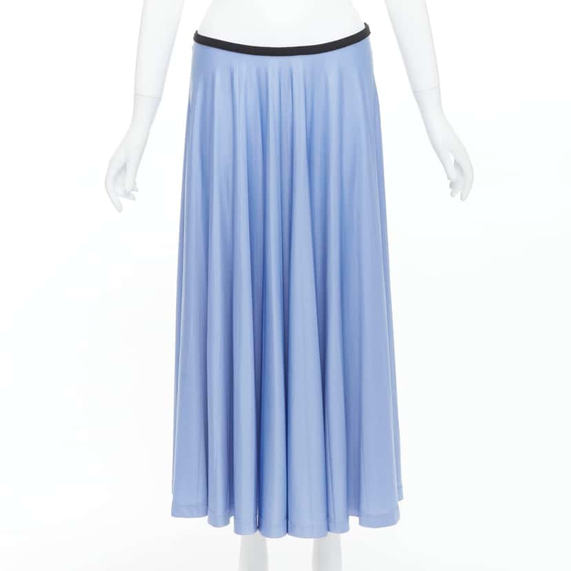 Celine Pleated Blue Skirt Blue Fair condition - Front View