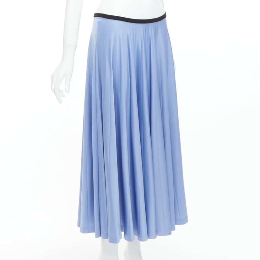 Celine Pleated Blue Skirt Blue Fair condition - Inside View
