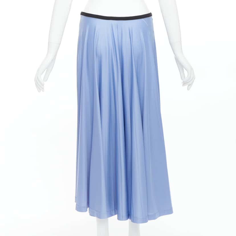 Celine Pleated Blue Skirt Blue Fair condition - Box View