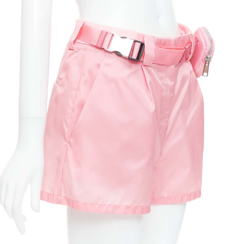 Prada Logo Pouch Shorts Pink Very good condition - Inside View