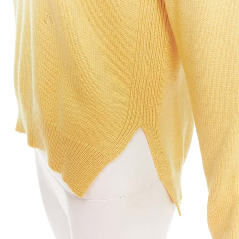 Celine Anagram Logo Sweater Yellow Cashmere Very good condition - Back View