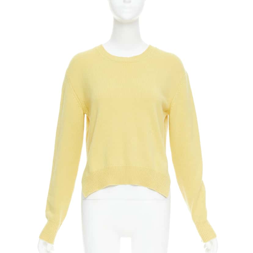Celine Anagram Logo Sweater Yellow Cashmere Very good condition - Inside View
