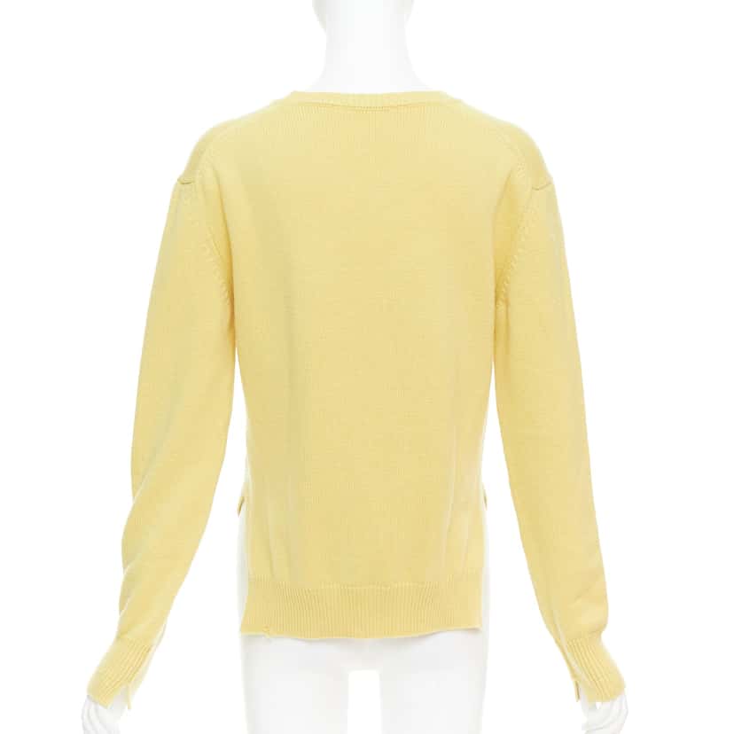 Celine Anagram Logo Sweater Yellow Cashmere Very good condition - Box View