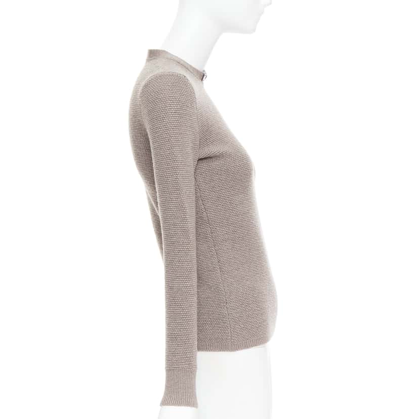 Tom Ford Leather Collar Sweater Khaki Wool Very good condition - Box View
