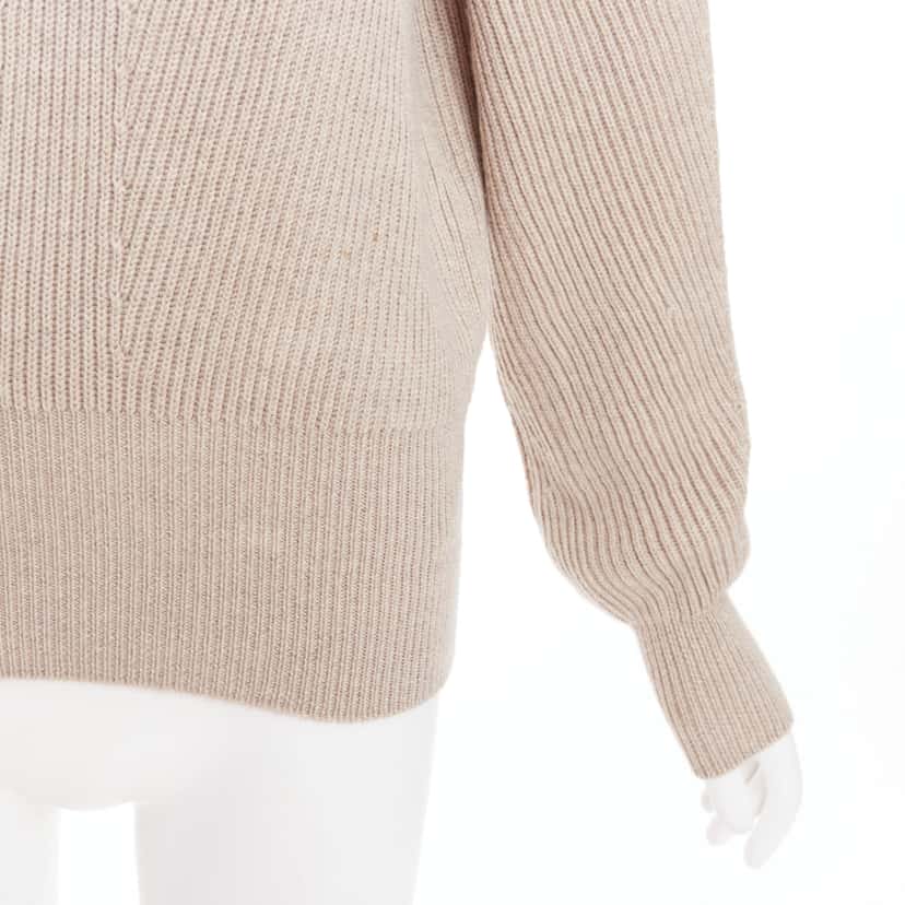 Stella McCartney Contour Ribbed Sweater Khaki Wool Very good condition - Back View