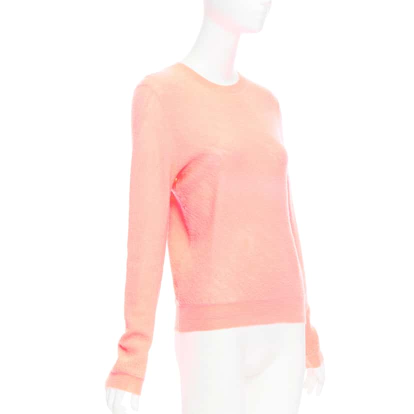 Celine Neon Coral Sweater Pink Wool Very good condition - Inside View