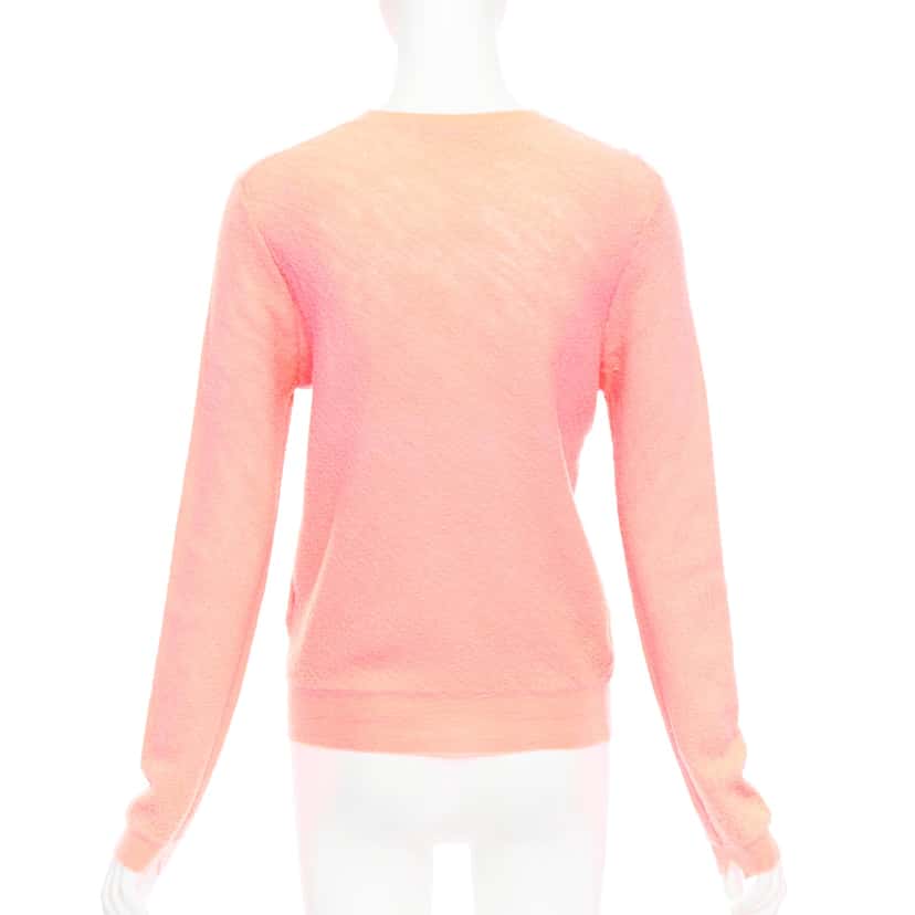 Celine Neon Coral Sweater Pink Wool Very good condition - Box View