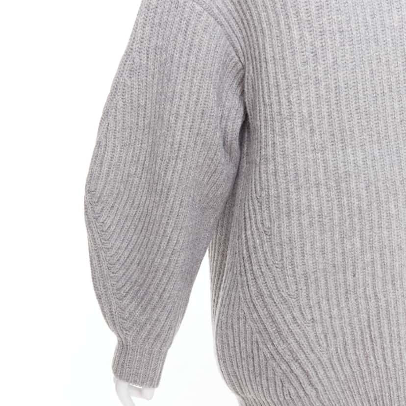 Acne Studios Chunky Turtleneck Sweater Grey Wool Very good condition - Back View