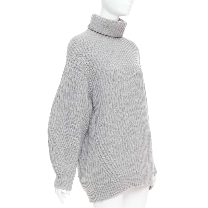 Acne Studios Chunky Turtleneck Sweater Grey Wool Very good condition - Inside View