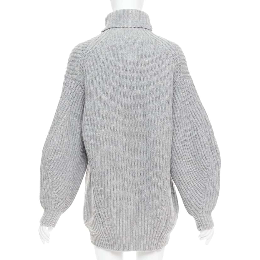 Acne Studios Chunky Turtleneck Sweater Grey Wool Very good condition - Box View