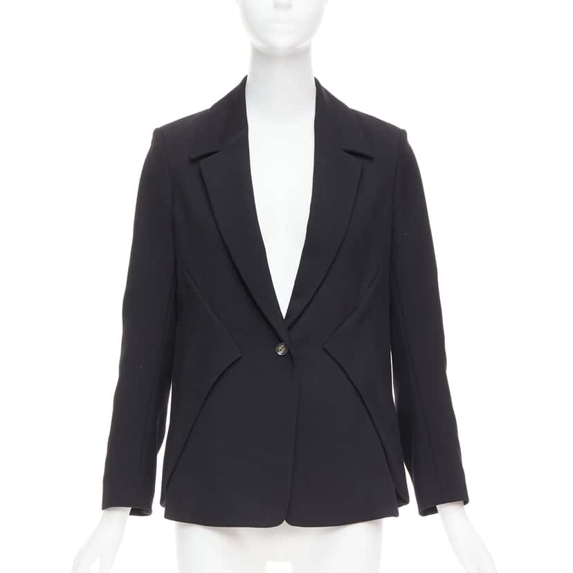 Yves Saint Laurent Deconstructed Blazer Black Wool Very good condition - Front View