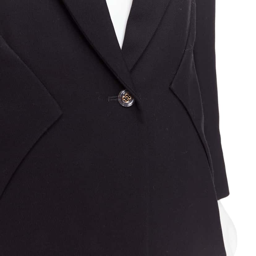 Yves Saint Laurent Deconstructed Blazer Black Wool Very good condition - Back View