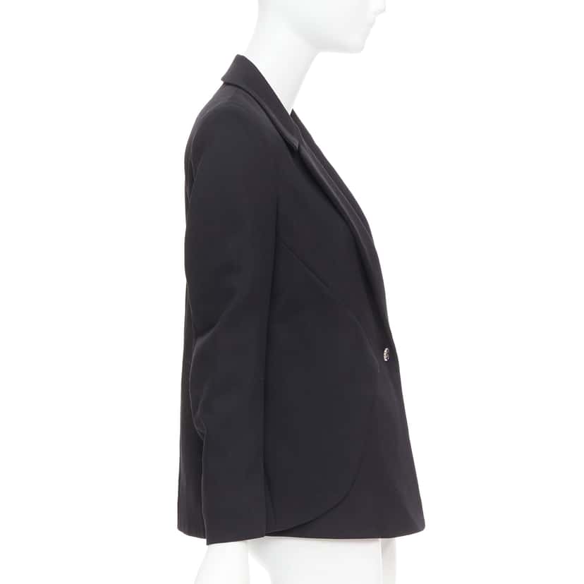 Yves Saint Laurent Deconstructed Blazer Black Wool Very good condition - Box View