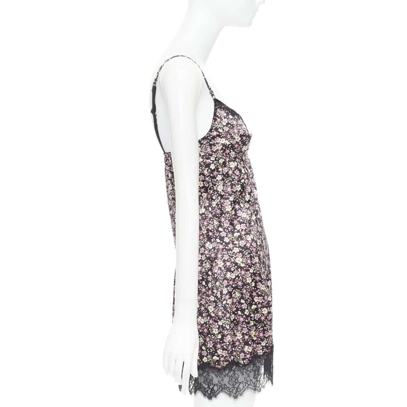 D&g Floral Slip Dress Pink Polyamide Very good condition - Model View