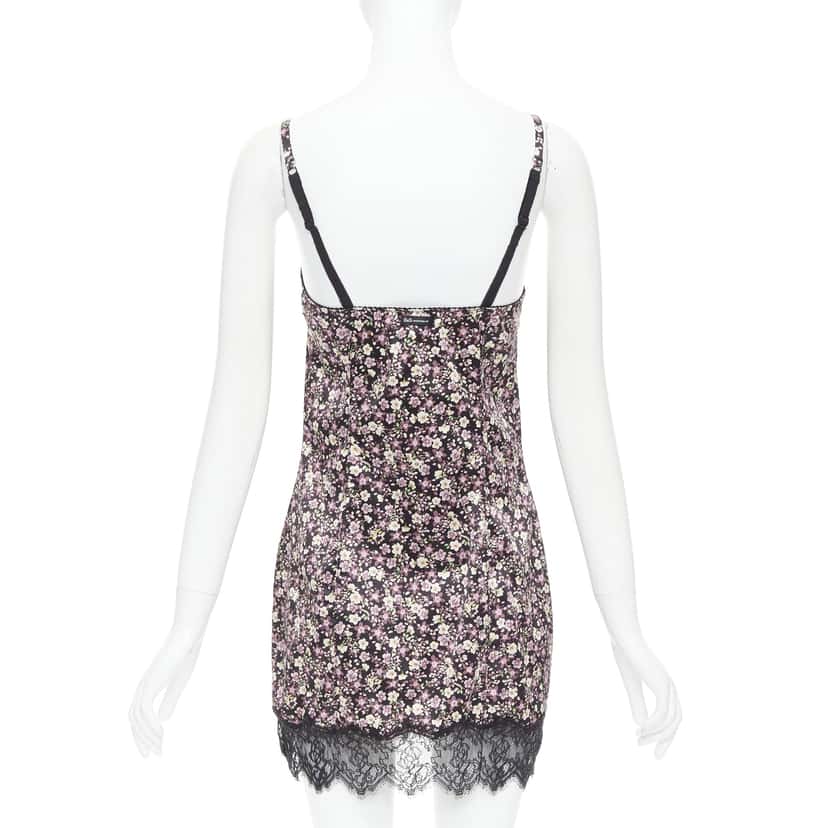 D&g Floral Slip Dress Pink Polyamide Very good condition - Box View