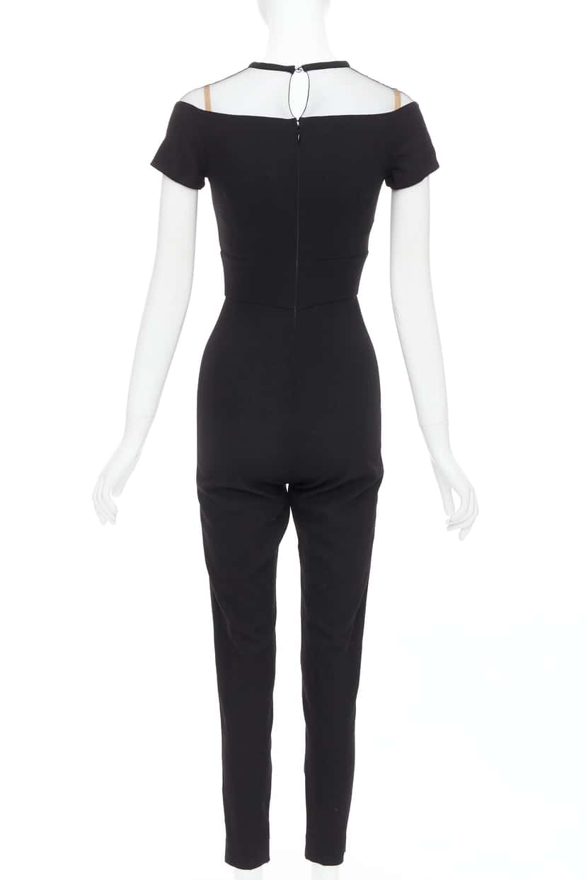 La Perla Sheer Wool Jumpsuit Black Wool Never worn, with tag - Box View