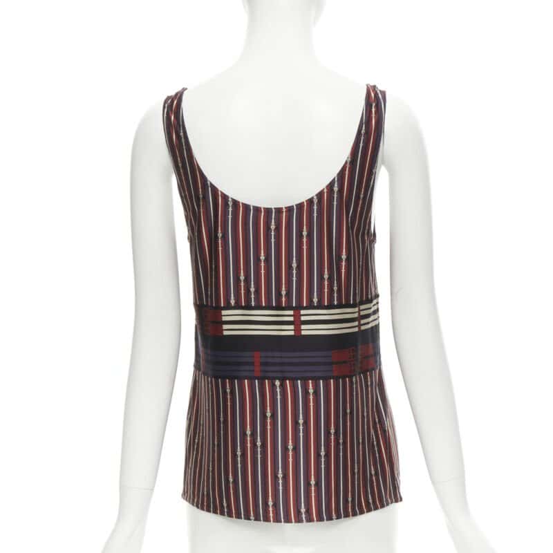 Hermès Horsebit Tank Top Red Polyester Never worn - Box View