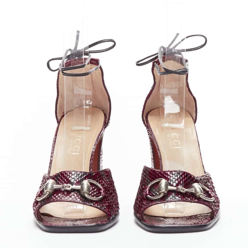 Gucci Horsebit Heels Burgundy Leather Very good condition - Inside View