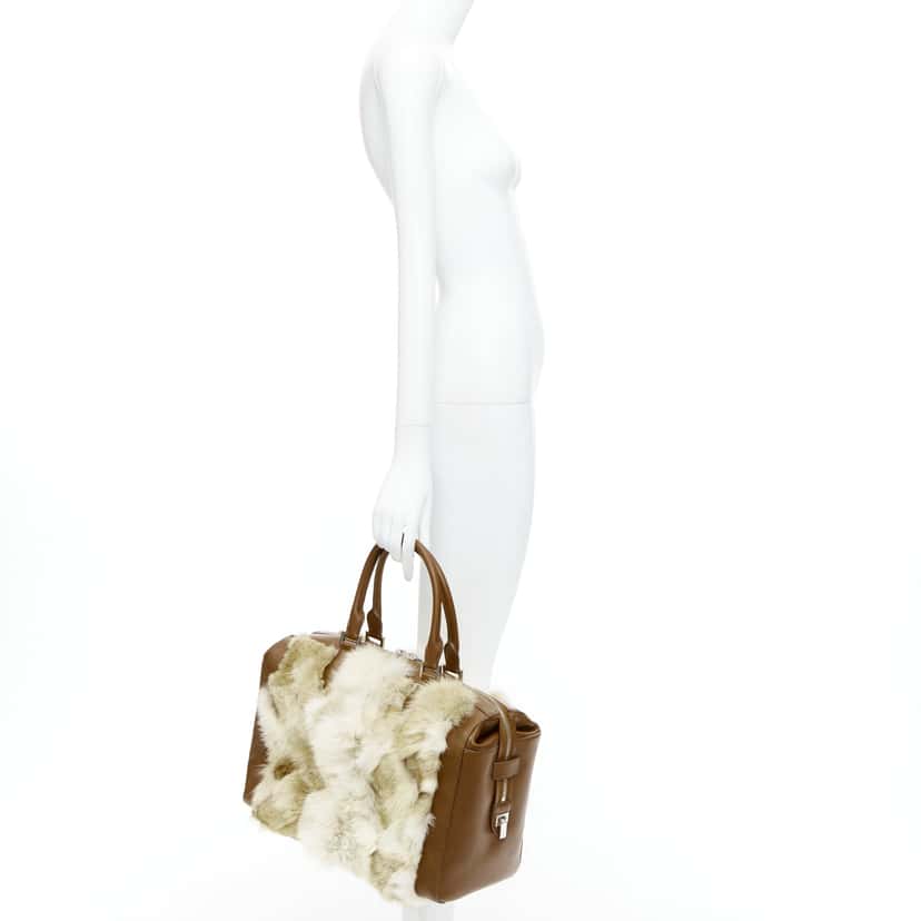 Michael Kors Scaled Gia Tote Brown Fur Good condition - Back View