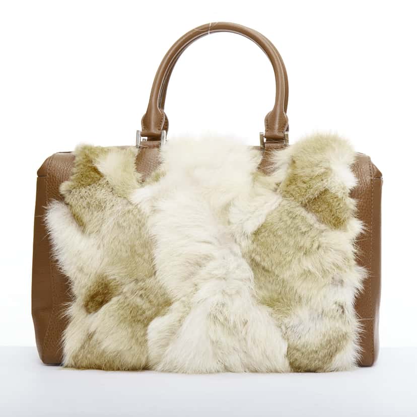 Michael Kors Scaled Gia Tote Brown Fur Good condition - Box View