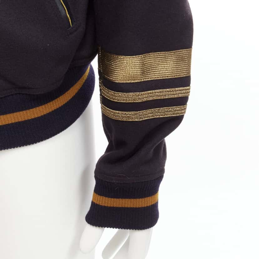 Dolce & Gabbana Navy Wool Longline Coat Black Wool Never worn - Back View