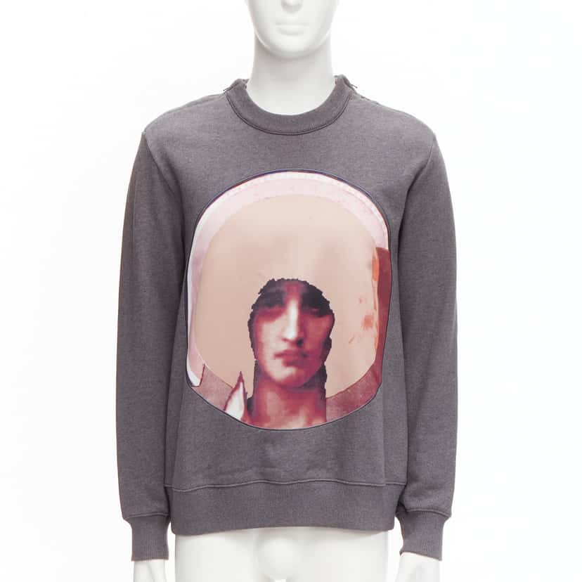 Givenchy Madonna Print Sweater Grey Cotton Never worn - Front View