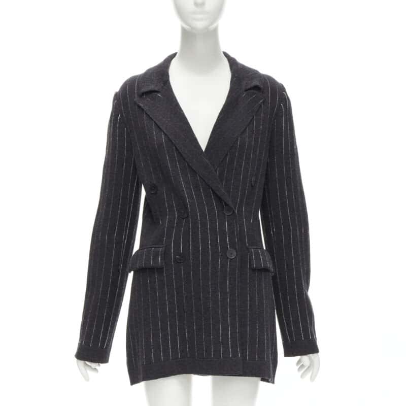Barrie Grey Cashmere Blazer Cardigan Grey Cashmere Never worn - Inside View