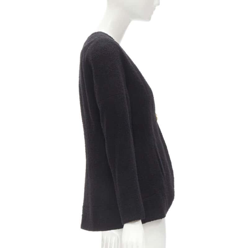 Chanel Black Boucle Cocoon Jacket Black Wool Never worn, with tag - Box View