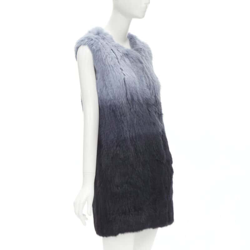 Theory Blue Fur Gradient Vest Blue Fur Never worn - Model View