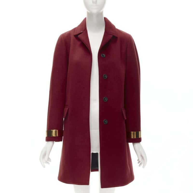 Burberry Red Cashmere Bar Coat Red Cashmere Very good condition - Inside View