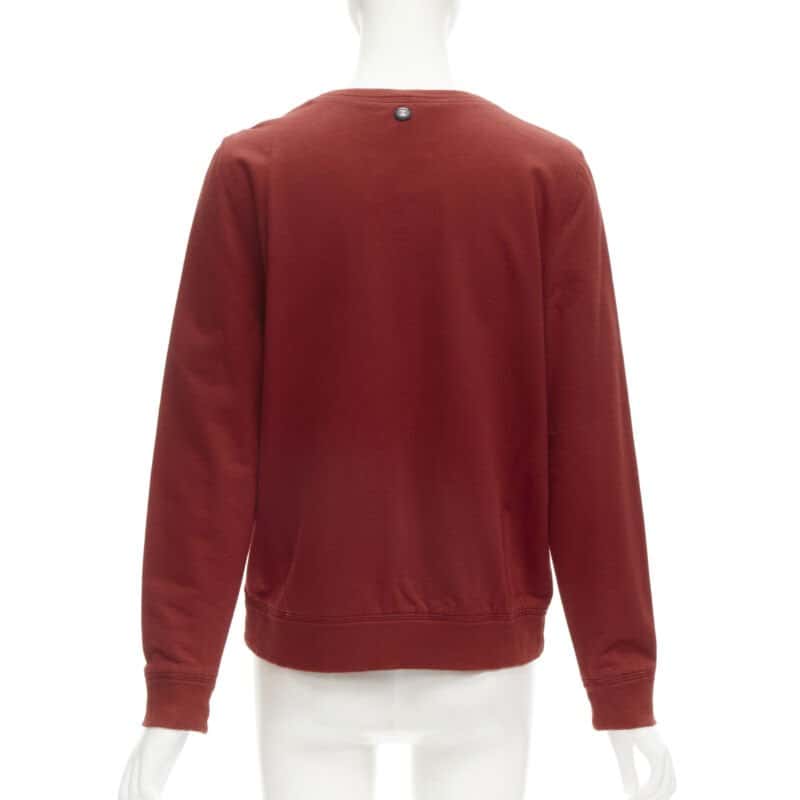 Chanel Velvet Print Sweatshirt Red Cotton Never worn - Box View