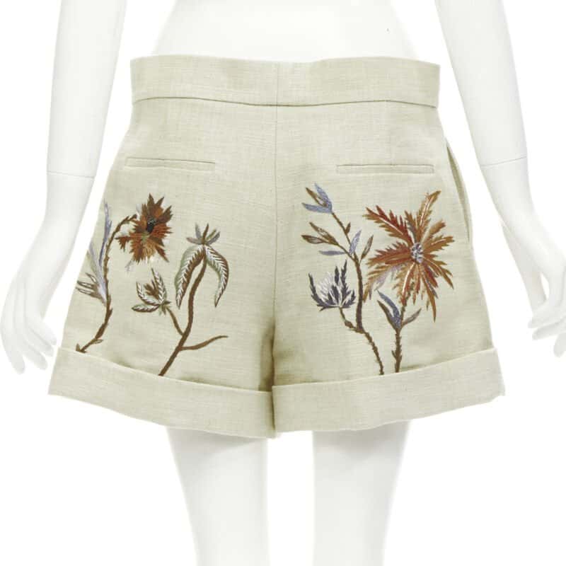 Christian Dior Dandelion Cuffed Shorts Beige Cotton Never worn - Box View