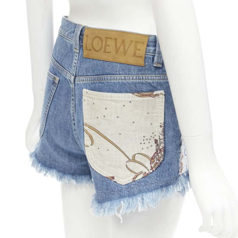 Loewe Sequins Denim Shorts Blue Never worn - Back View