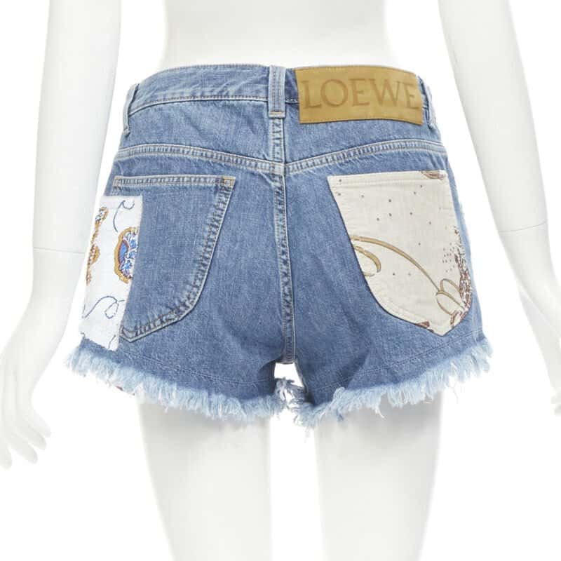 Loewe Sequins Denim Shorts Blue Never worn - Box View