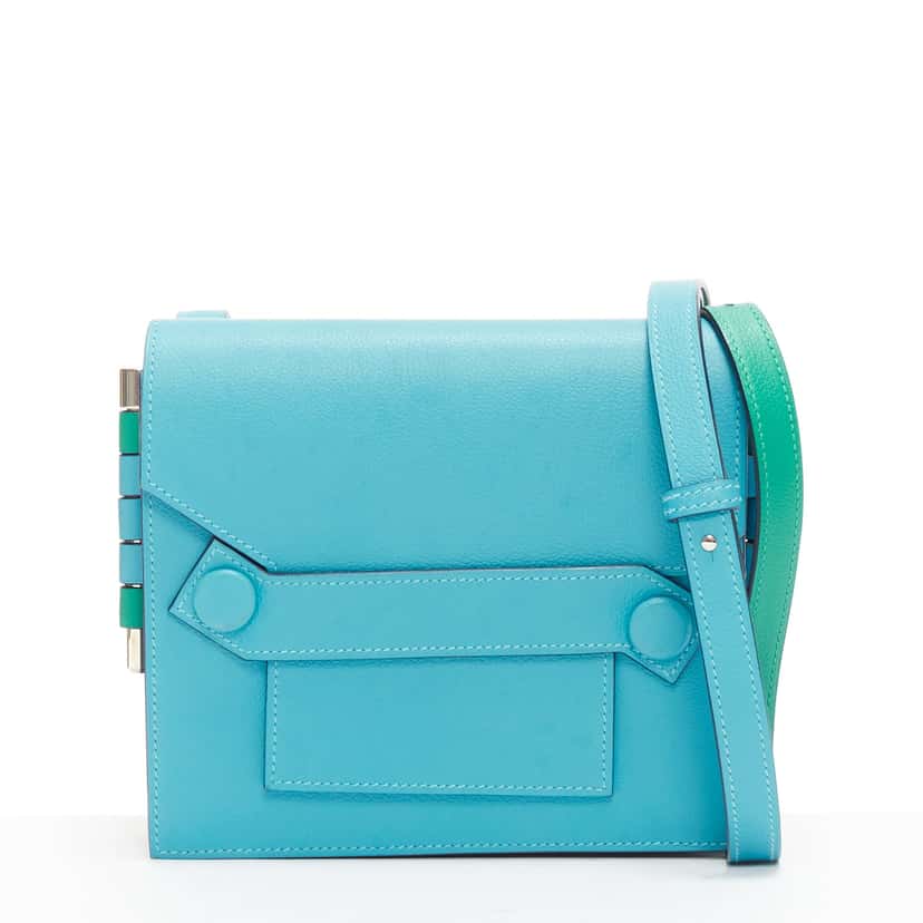 Hermès Twins Blue Leather Never worn - Back View