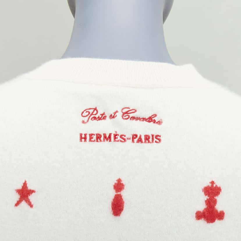 Hermès Poste et Cavalerie Ecru Cashmere Never worn - Back View