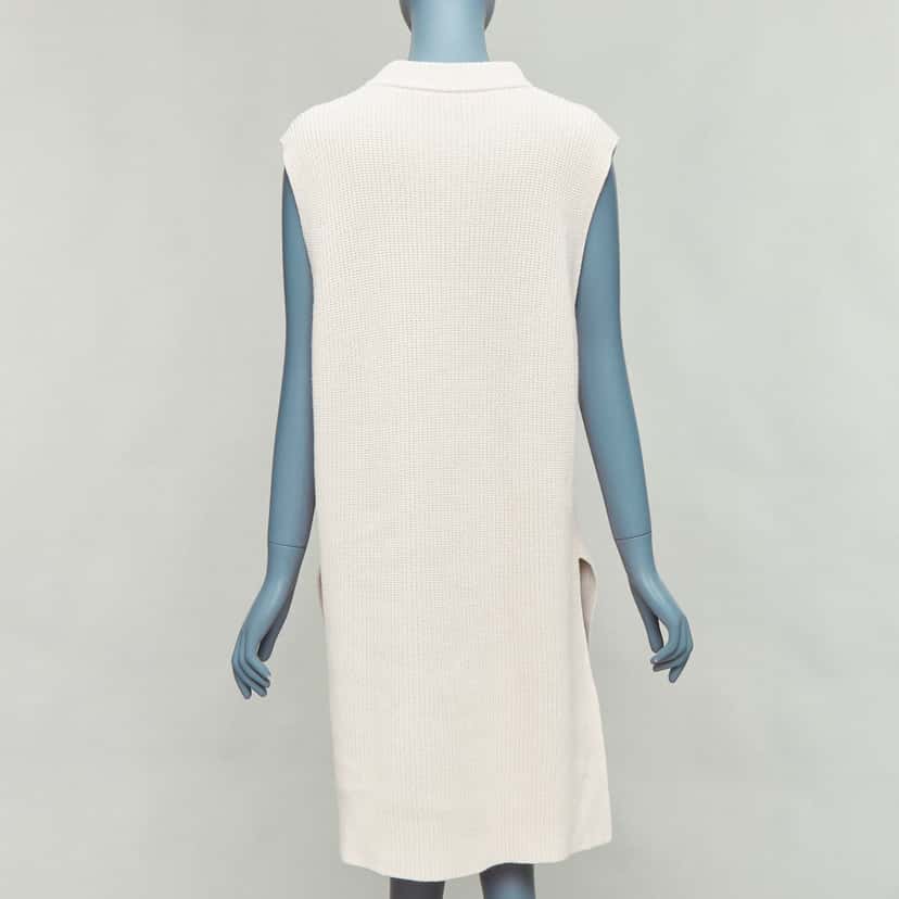 Jil Sander Knit Sweater Vest Beige Cotton Never worn - Box View