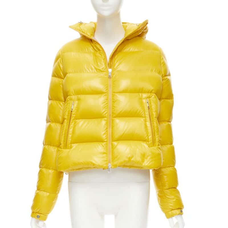 Moncler Yellow Goose Down Puffer Yellow Never worn - Front View