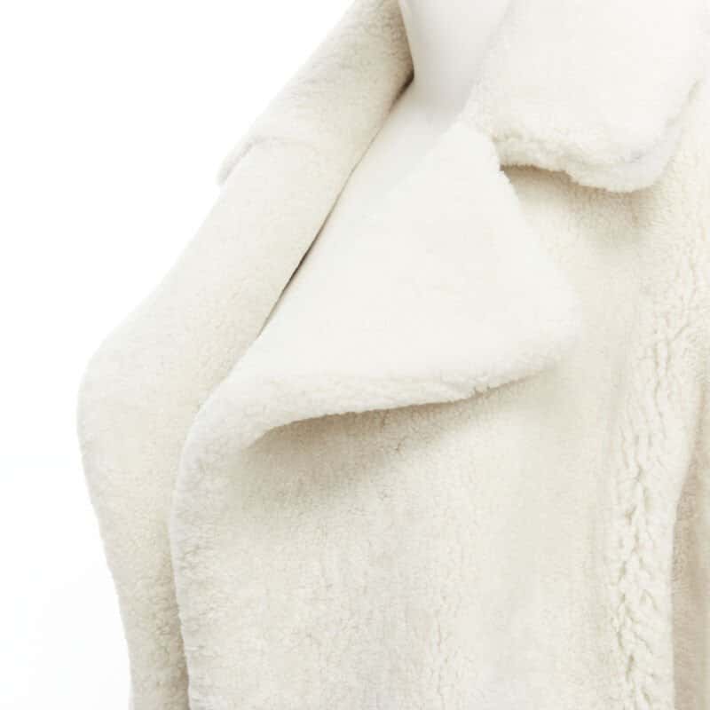 Martin Grant Oversized Teddy Coat White Leather Never worn - Back View